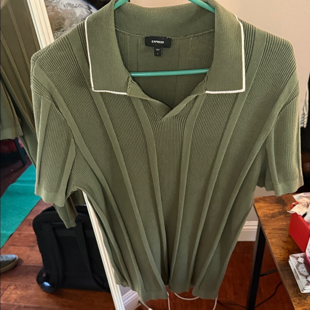 Express Olive Polo